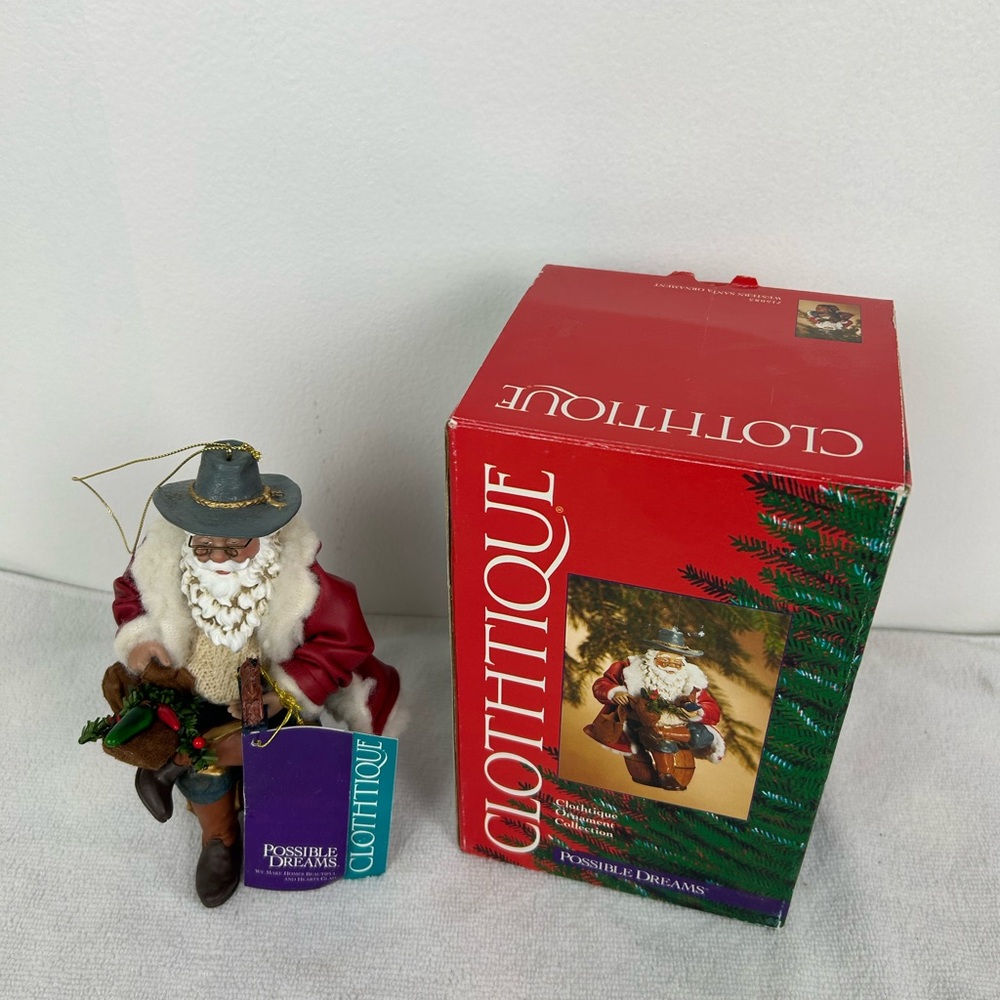 VTG 2002 - NOSWT - Possible Dreams Signed "Western Santa Ornament"
